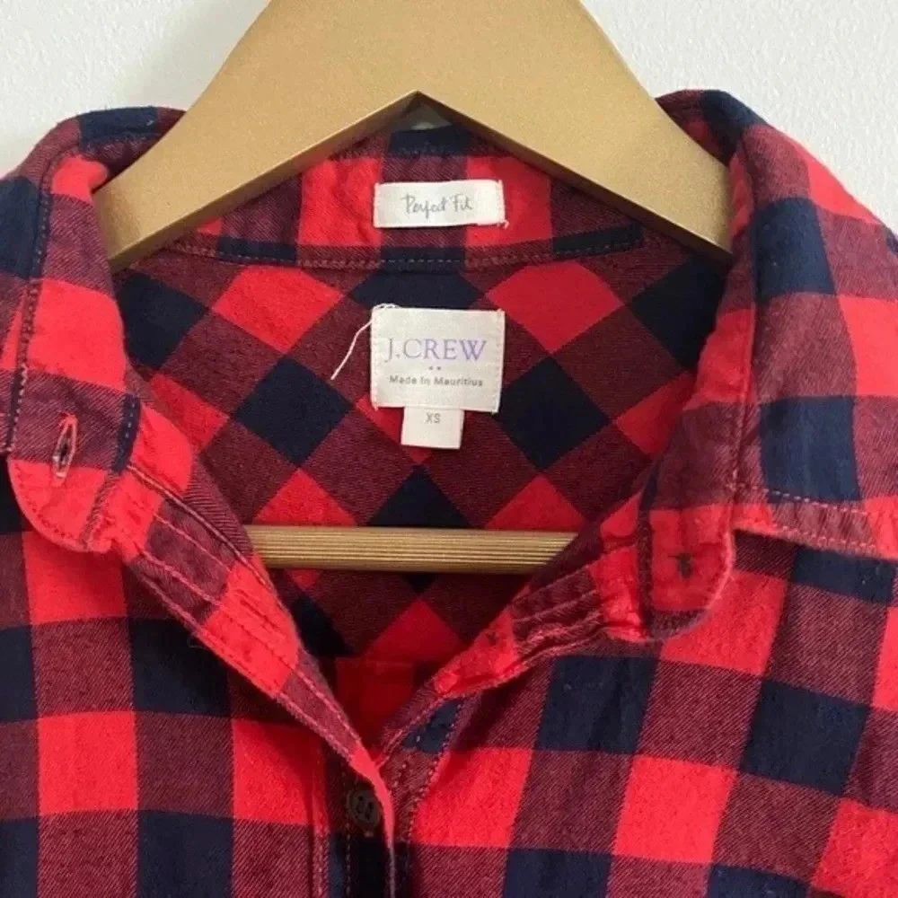J. Crew Buffalo Plaid Top